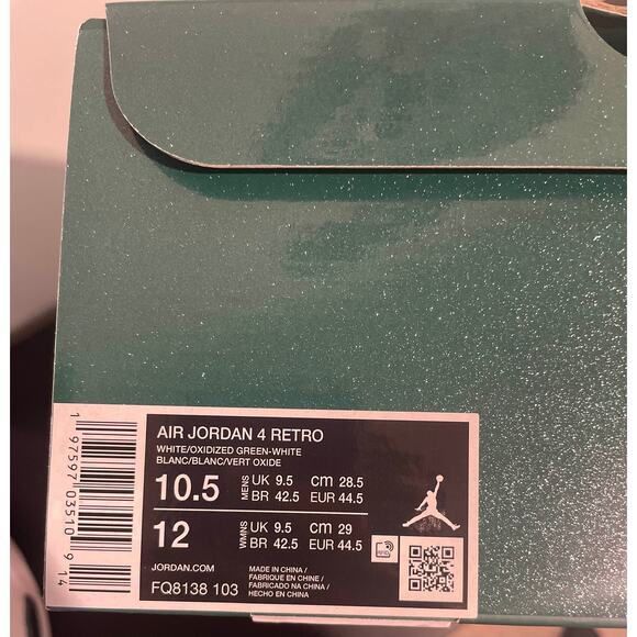 Nike Air Jordan 4 Retro "Oxidized Green" - Picture 9 of 12